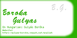boroka gulyas business card